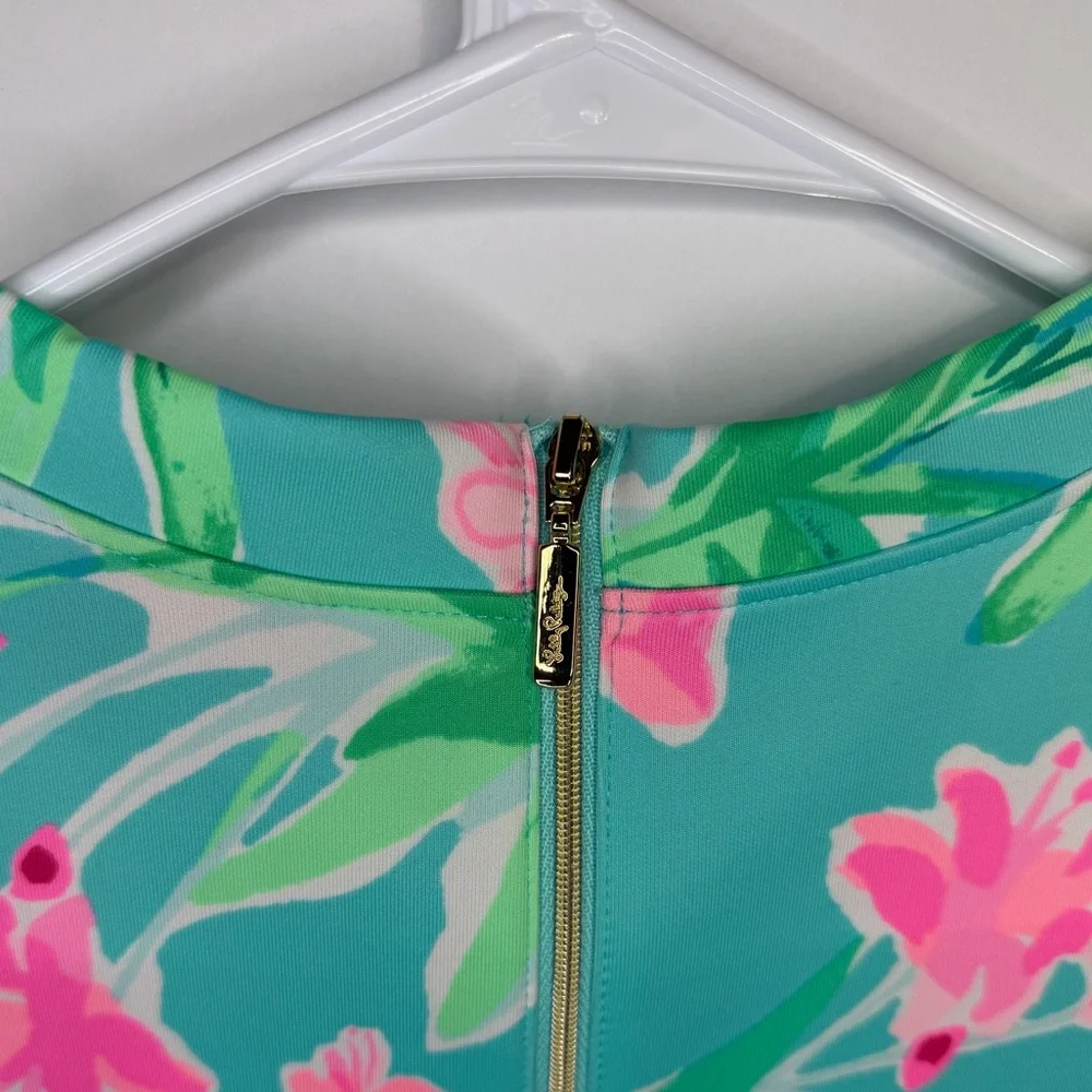 Lilly Pulitzer Girls Leesi Dress Aqua Al Fresco Isn’t She Lovely Size 14 - Picture 4 of 7